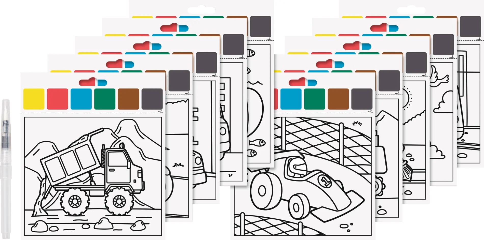 Omalovánky Heyda vozidla - ilustrace